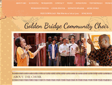 Tablet Screenshot of goldenbridgechoir.com